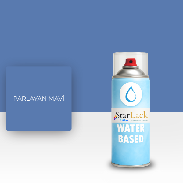 STARLACK AURA PARLAYAN MAVİ SPREY BOYA 400 ML